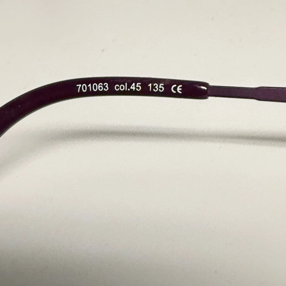 Gisela Purple Metal Eyeglass‎ Frames 701063 col.45 135 Glitter Detail Womens